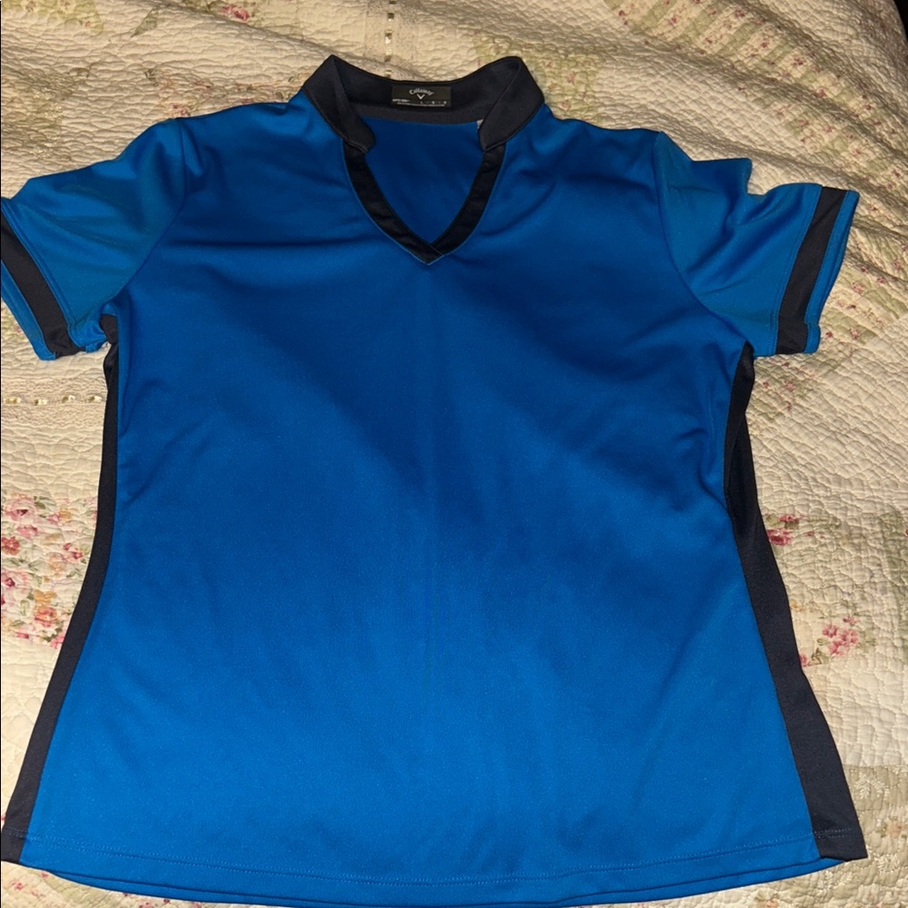 Callaway Blue and Black Short Sleeve Tee